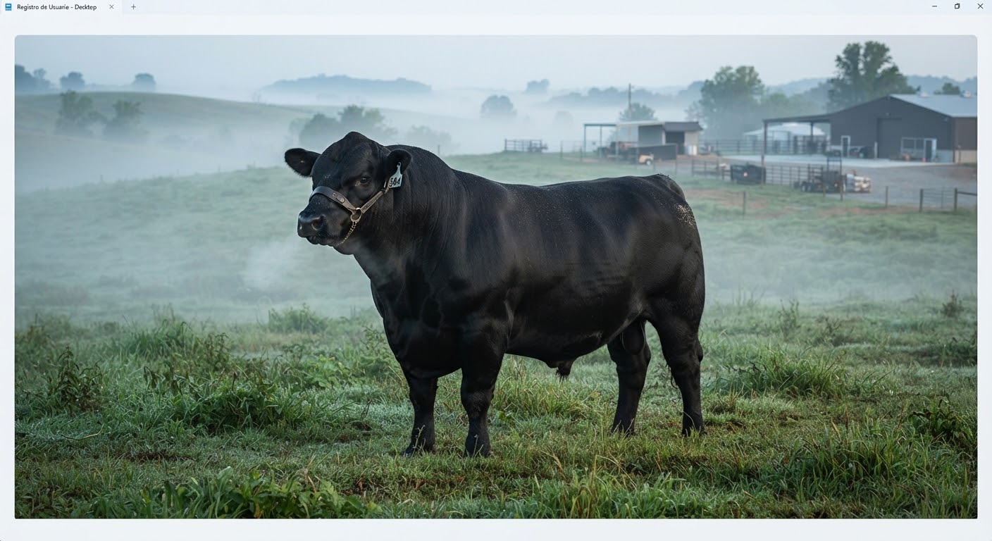 Toro de pedigrí en pastura